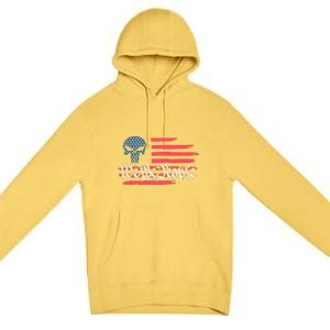 We The People US Flag Skull Premium Pullover Hoodie