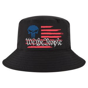 We The People US Flag Skull Cool Comfort Performance Bucket Hat