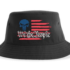 We The People US Flag Skull Sustainable Bucket Hat