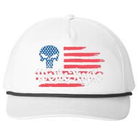 We The People US Flag Skull Snapback Five-Panel Rope Hat