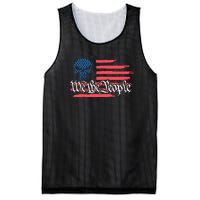 We The People US Flag Skull Mesh Reversible Basketball Jersey Tank