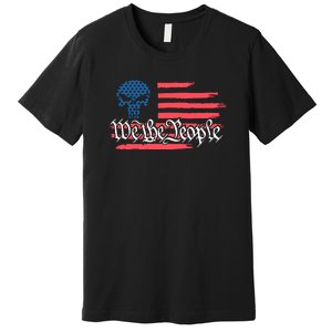 We The People US Flag Skull Premium T-Shirt