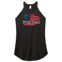 We The People US Flag Skull Women's Perfect Tri Rocker Tank