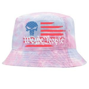 We The People US Flag Skull Tie-Dyed Bucket Hat