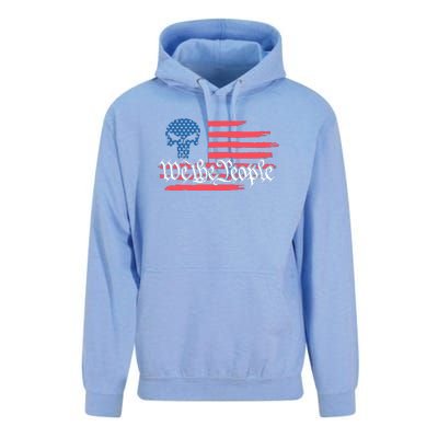 We The People US Flag Skull Unisex Surf Hoodie