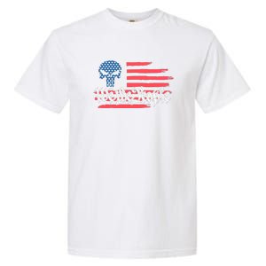 We The People US Flag Skull Garment-Dyed Heavyweight T-Shirt