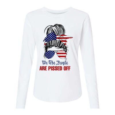 We The People Are Pissed Messy Bun Hair Womens Cotton Relaxed Long Sleeve T-Shirt