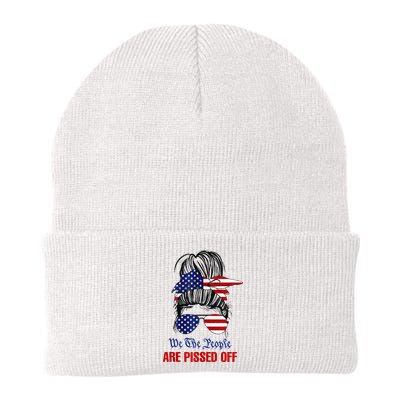 We The People Are Pissed Messy Bun Hair Beanie