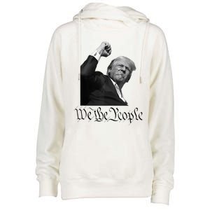 We The People Support Donald Trump Womens Funnel Neck Pullover Hood