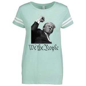 We The People Support Donald Trump Enza Ladies Jersey Football T-Shirt