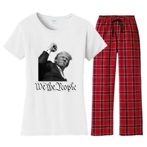 We The People Support Donald Trump Women's Flannel Pajama Set