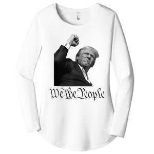 We The People Support Donald Trump Women's Perfect Tri Tunic Long Sleeve Shirt