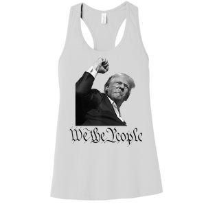 We The People Support Donald Trump Women's Racerback Tank