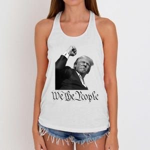 We The People Support Donald Trump Women's Knotted Racerback Tank