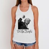 We The People Support Donald Trump Women's Knotted Racerback Tank