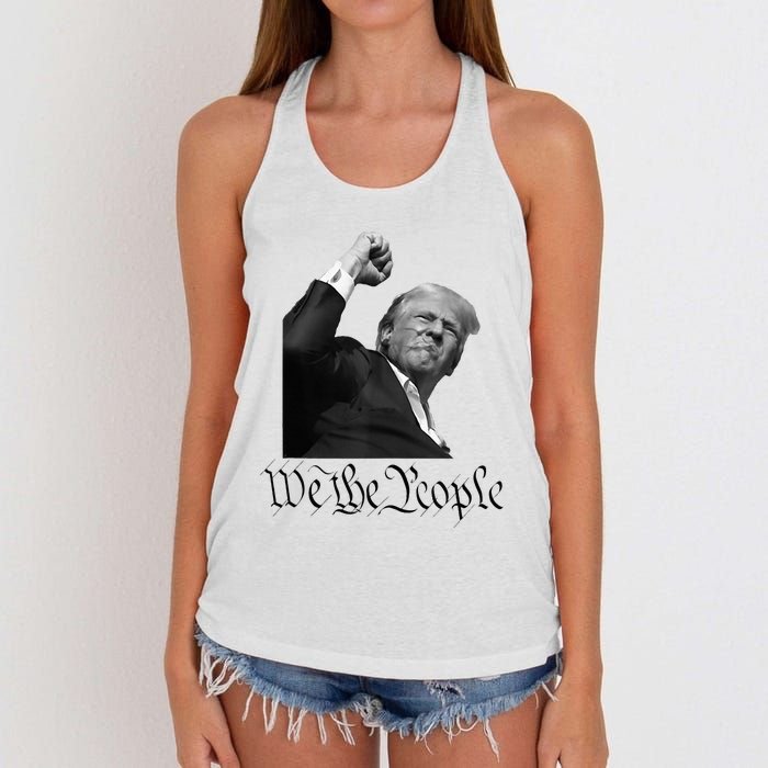 We The People Support Donald Trump Women's Knotted Racerback Tank