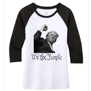 We The People Support Donald Trump Women's Tri-Blend 3/4-Sleeve Raglan Shirt