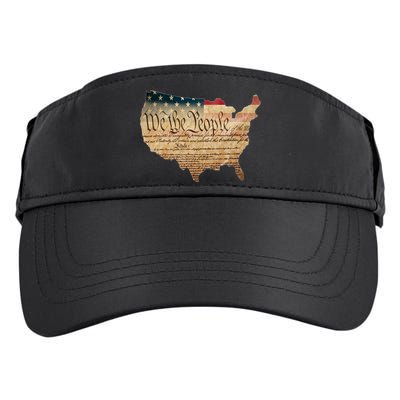 We The People Constitution Usa Flag 2nd Adt Gun Rights Gift Adult Drive Performance Visor