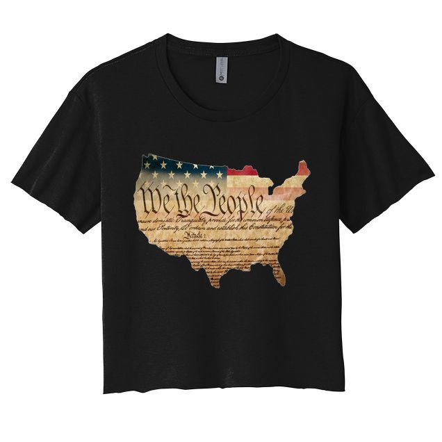 We The People Constitution Usa Flag 2nd Adt Gun Rights Gift Crop Top