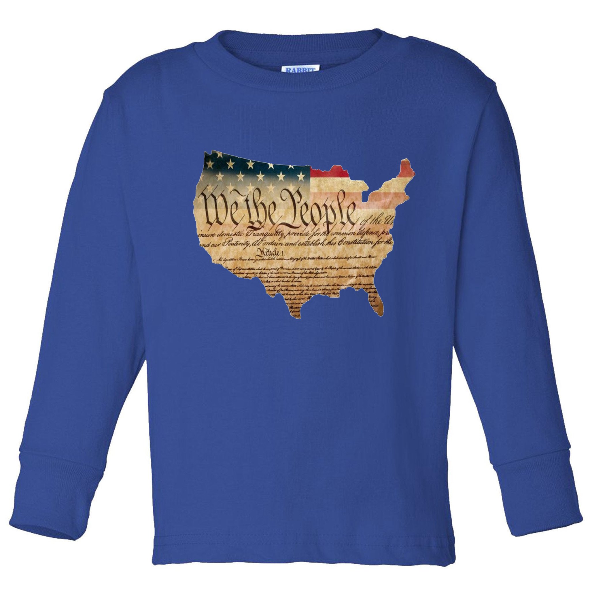 We The People Constitution Usa Flag 2nd Adt Gun Rights Gift Toddler Long Sleeve Shirt