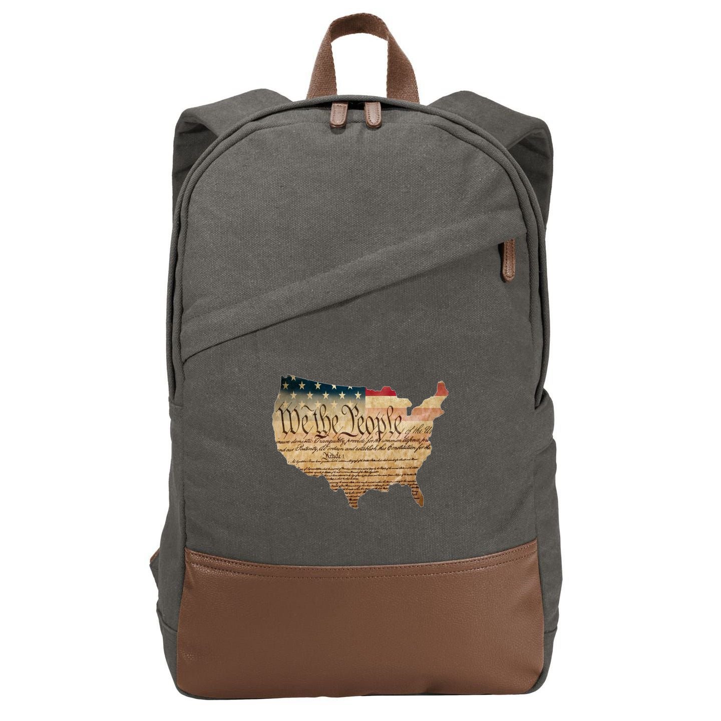 We The People Constitution Usa Flag 2nd Adt Gun Rights Gift Cotton Canvas Backpack