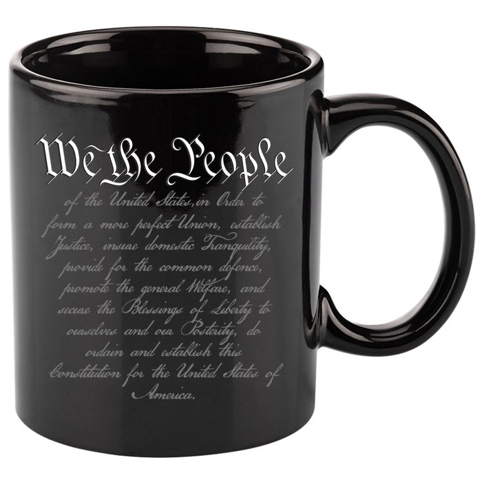 We The People US Constitution 4th Of July Patriotic 11oz C Handle Ceramic Mug