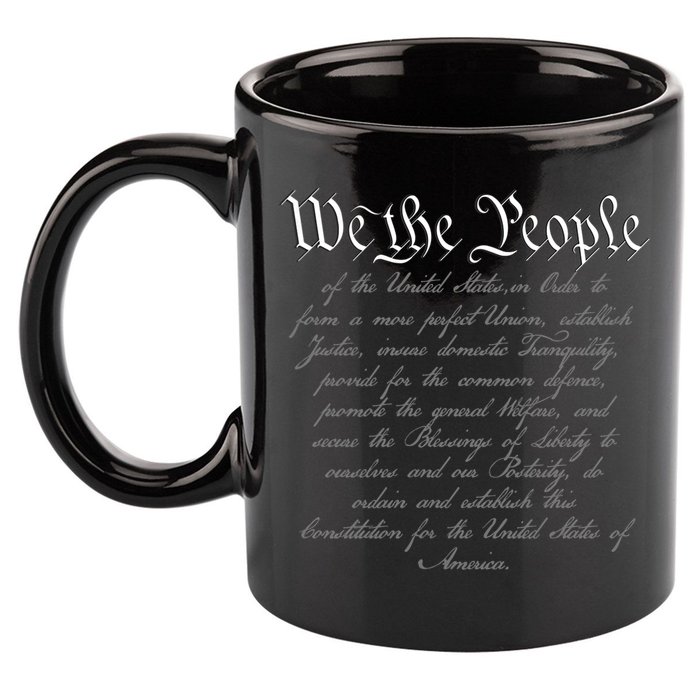 We The People US Constitution 4th Of July Patriotic 11oz C Handle Ceramic Mug