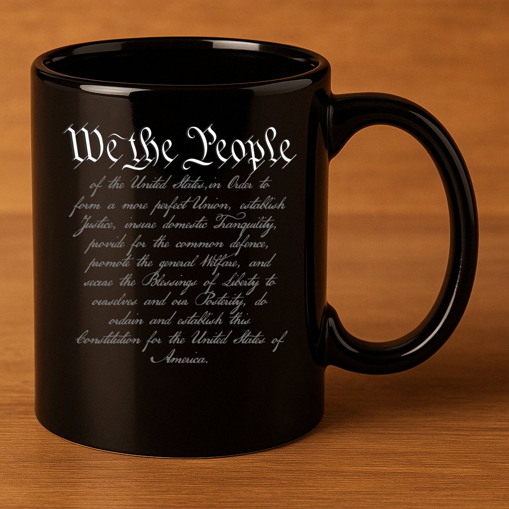 We The People US Constitution 4th Of July Patriotic 11oz C Handle Ceramic Mug