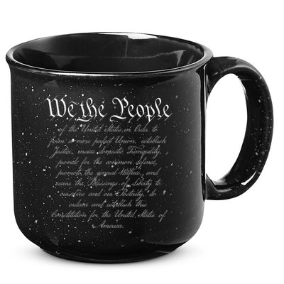 We The People US Constitution 4th Of July Patriotic 15oz Campfire Ceramic Mug