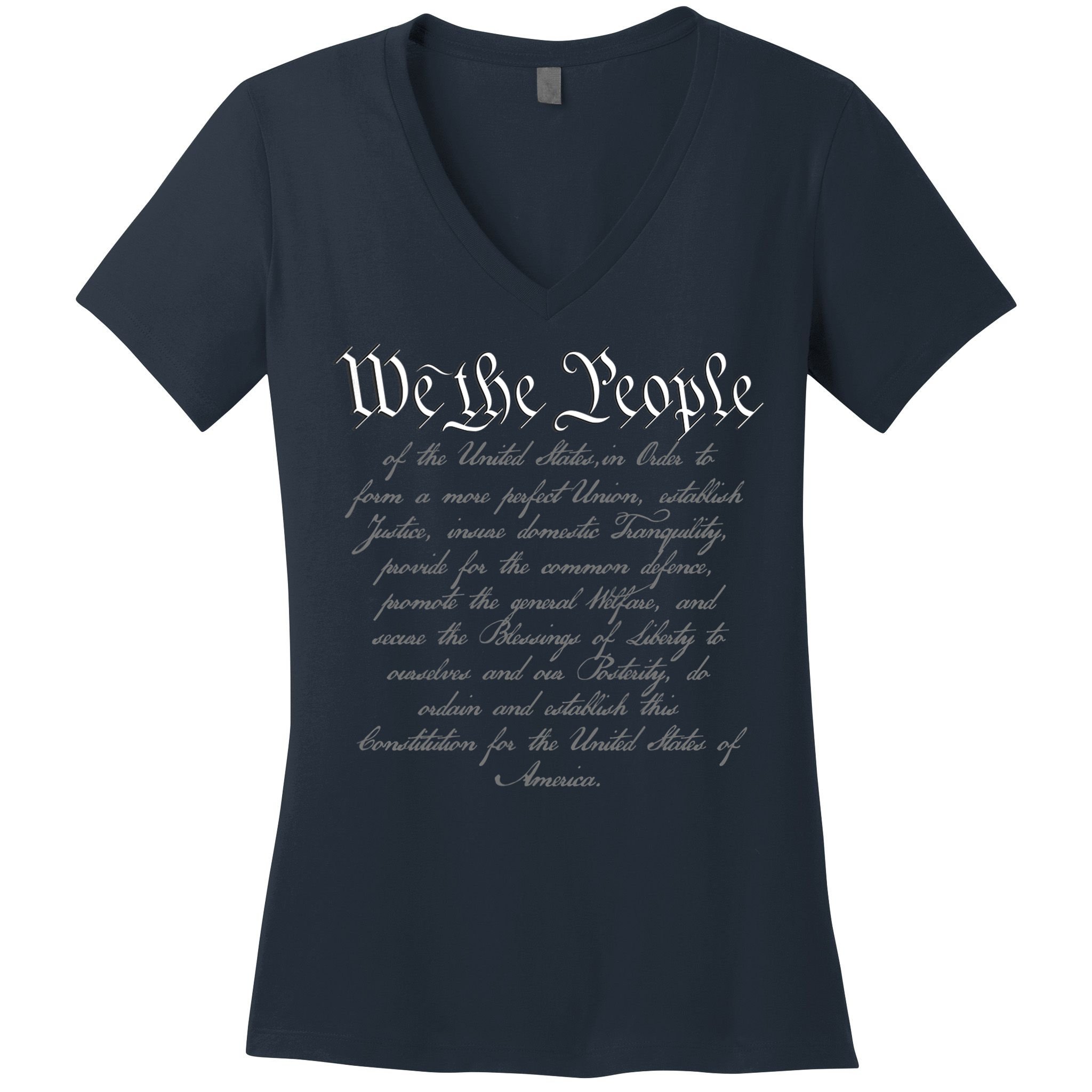 We The People US Constitution 4th Of July Patriotic Women's V-Neck T-Shirt