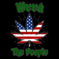 Weed The People Marijuana Usa Flag Funny Drawstring Bag