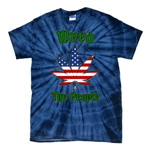 Weed The People Marijuana Usa Flag Funny Tie-Dye T-Shirt