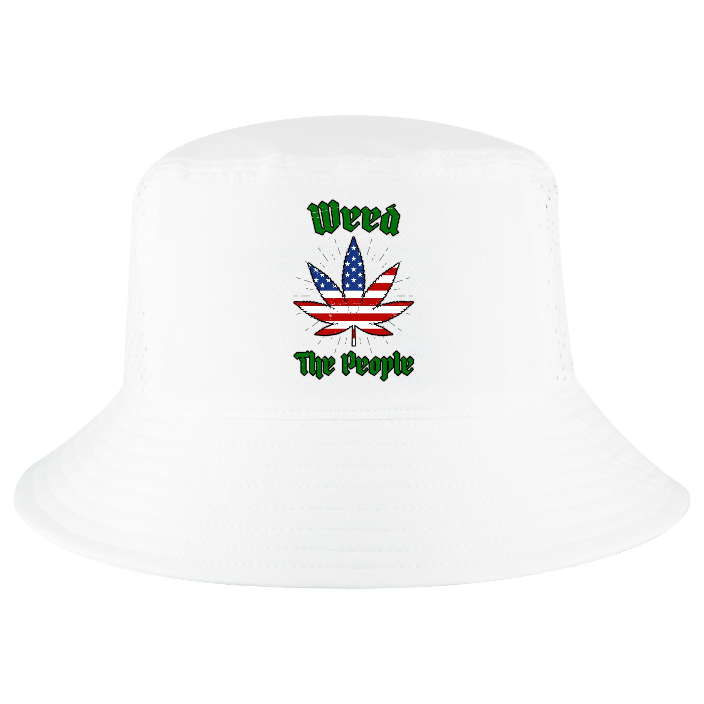 Weed The People Marijuana Usa Flag Funny Cool Comfort Performance Bucket Hat