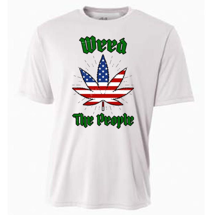 Weed The People Marijuana Usa Flag Funny Cooling Performance Crew T-Shirt