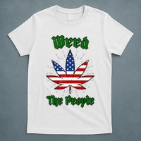 Weed The People Marijuana Usa Flag Funny T-Shirt
