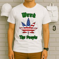 Weed The People Marijuana Usa Flag Funny T-Shirt