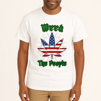 Weed The People Marijuana Usa Flag Funny Tall T-Shirt