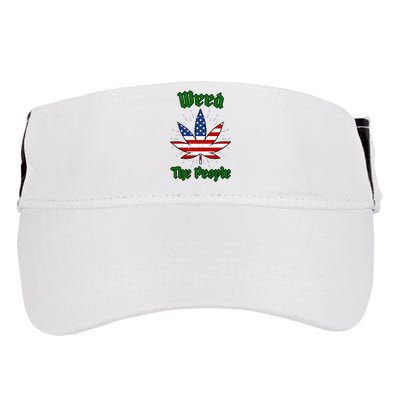 Weed The People Marijuana Usa Flag Funny Adult Drive Performance Visor