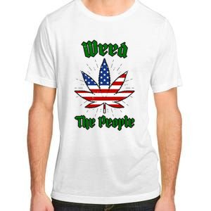 Weed The People Marijuana Usa Flag Funny Adult ChromaSoft Performance T-Shirt