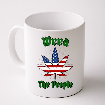 Weed The People Marijuana Usa Flag Funny Mug