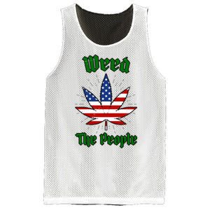 Weed The People Marijuana Usa Flag Funny Mesh Reversible Basketball Jersey Tank