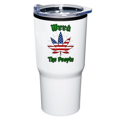 Weed The People Marijuana Usa Flag Funny Tumbler