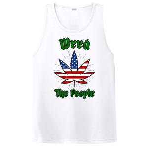 Weed The People Marijuana Usa Flag Funny PosiCharge Competitor Tank