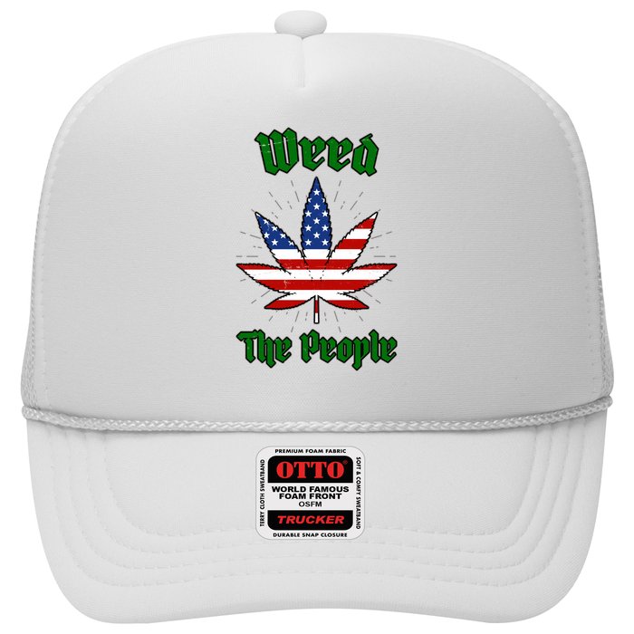 Weed The People Marijuana Usa Flag Funny Trucker Hat