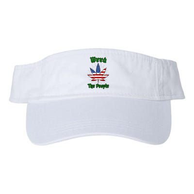 Weed The People Marijuana Usa Flag Funny Valucap Bio-Washed Visor