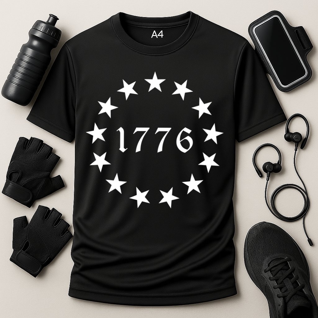 We The People 1776 Betsy Ross Flag 13 Stars Cooling Performance Crew T-Shirt