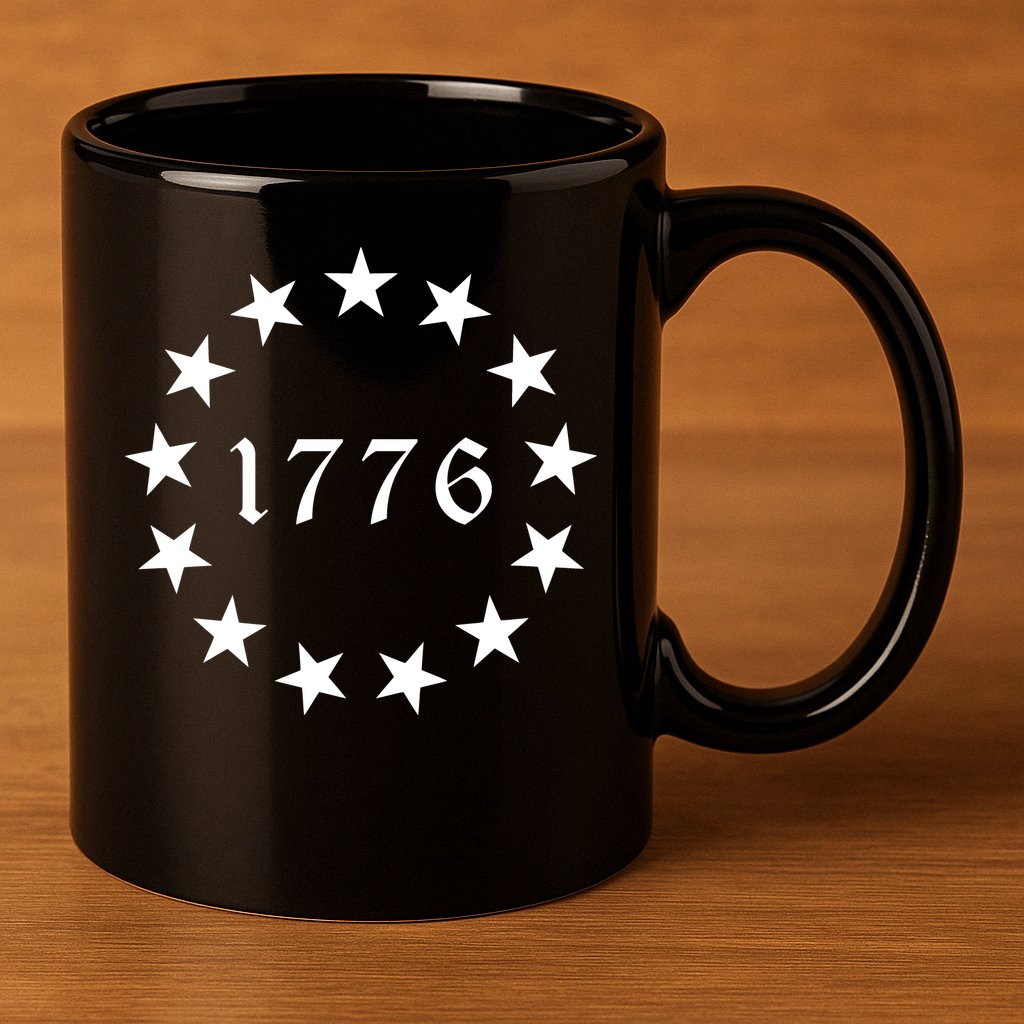 We The People 1776 Betsy Ross Flag 13 Stars 11oz C Handle Ceramic Mug