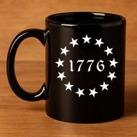 We The People 1776 Betsy Ross Flag 13 Stars 11oz C Handle Ceramic Mug