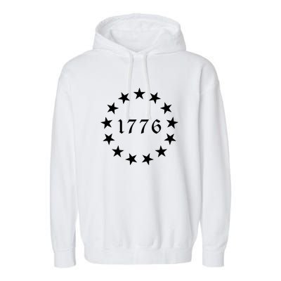 We The People 1776 Betsy Ross Flag 13 Stars Garment-Dyed Fleece Hoodie