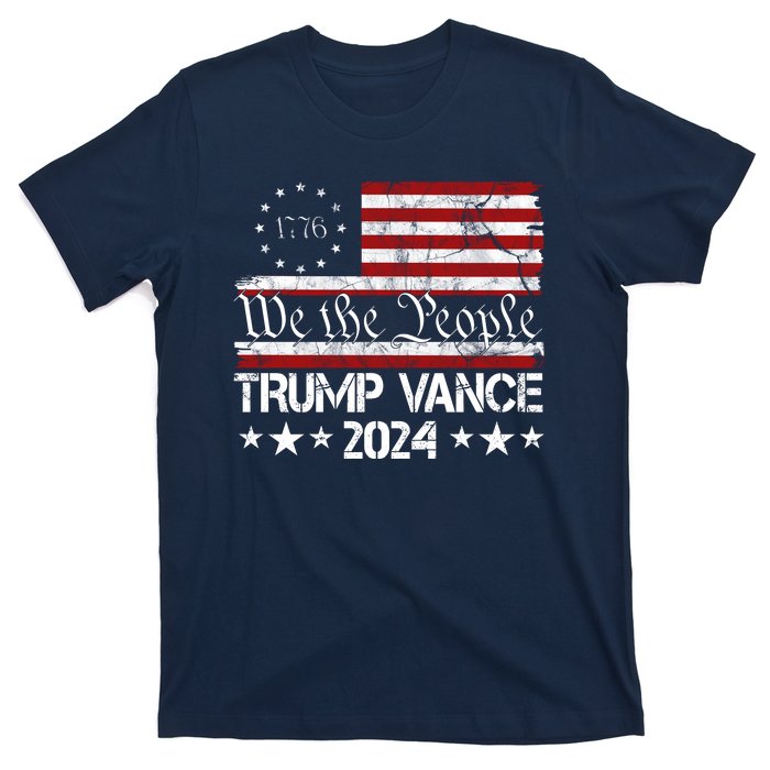 We The People Trump Vance 2024 Usa Vintage Flag T-Shirt